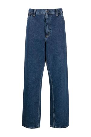 Blue cotton denim straight-leg jeans CARHARTT WIP | I03202401